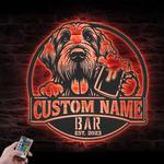 personalized spinone italiano thirsty dog bar metal wall art l