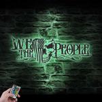punisher skull custom metal wall art led light skull sign 1