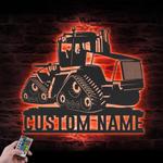 quadtrac tractor custom metal wall art led light farm tractor driver name sign 1