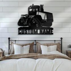 quadtrac tractor custom metal wall art led light farm tractor driver name sign 3