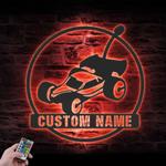 radio control car custom metal wall art led light car rc truck name sign 1
