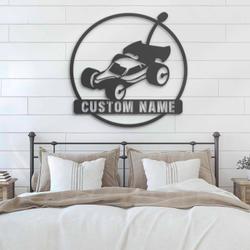 radio control car custom metal wall art led light car rc truck name sign 4