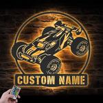 radio control car custom metal wall art led light rc car rc truck name sign 1