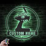 radio control car custom metal wall art led light remote control name sign 1