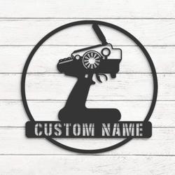 radio control car custom metal wall art led light remote control name sign 4