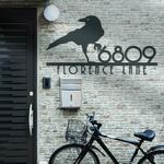 raven house number custom metal address sign crow home number 1