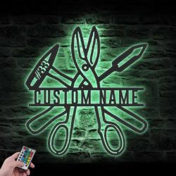 sheet custom metal workers custom metal wall art led light 6