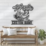 skate shop custom metal wall art led light roller skating name sign 1