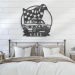 sport car garage custom metal wall art led light super car racing flag name sign 1