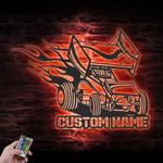 sprint car custom metal wall art led lights racer name sign 1