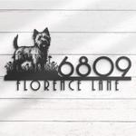 staffordshire terrier house number custom metal address sign dog home number 1
