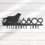 sussex spaniel dog house number custom metal address sign dog home number 1