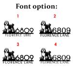 tibetan terrier house number custom metal address sign dog home number 1