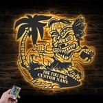 tiki bar custom metal wall art led light tiki lounge name sign 1