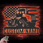 us quadtrac tractor custom metal wall art led light farm tractor driver name sign 1