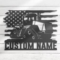 us quadtrac tractor custom metal wall art led light farm tractor driver name sign 5