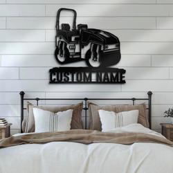 us road roller driver custom metal wall art led light 2