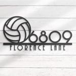volleyball house number custom metal address sign 1