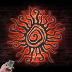 wacky sun custom metal wall art led light sun sign home decor 1