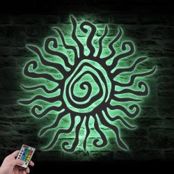 wacky sun custom metal wall art led light sun sign home decor 3