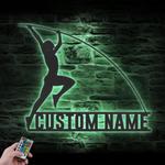 water polo ball custom metal wall art led light personalized player name sign 1