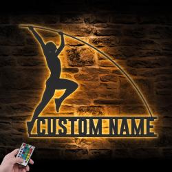 water polo ball custom metal wall art led light personalized player name sign 5