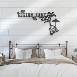 wild flower hawaii state custom metal wall art led light 3