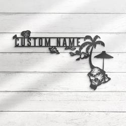 wild flower hawaii state custom metal wall art led light 4