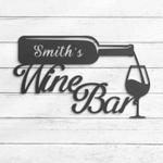 wine bar pub custom metal wall art led light alcohol drinking name sign 1