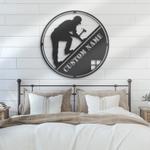 work repairs roofs custom metal wall art led light roofer name sign 1