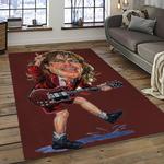 angus young guitarist rectangle area rug for living room home room decor gift for friends and family dark room ayo36