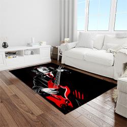 angus young guitarist rectangle area rug for living room home room decor gift for friends and family light room ayo37