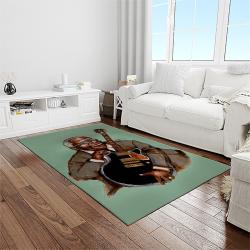 b b king guitarist song writer music rectangle area rug carpet for living room home room decor light room bbk25
