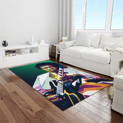 b b king guitarist song writer music rectangle area rug carpet for living room home room decor light room bbk7