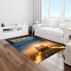 back to the future movie carpet rectangle area rug for living room home room decor gift for friends and family light room bttf14