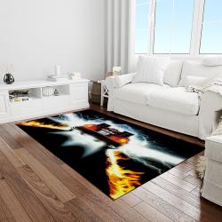 back to the future movie carpet rectangle area rug for living room home room decor gift for friends and family light room bttf17