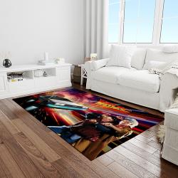 back to the future movie carpet rectangle area rug for living room home room decor gift for friends and family light room bttf18