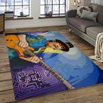 carlos santana guitarist rectangle area rug carpet for living room home room decor gift for friends dark room clsn24