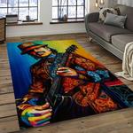 carlos santana guitarist rectangle area rug carpet for living room home room decor gift for friends dark room clsn25