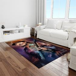 carlos santana guitarist rectangle area rug carpet for living room home room decor gift for friends light room clsn13