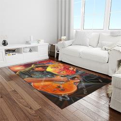 carlos santana guitarist rectangle area rug carpet for living room home room decor gift for friends light room clsn15