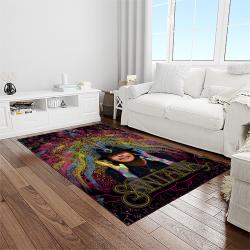 carlos santana guitarist rectangle area rug carpet for living room home room decor gift for friends light room clsn16