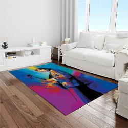 carlos santana guitarist rectangle area rug carpet for living room home room decor gift for friends light room clsn20