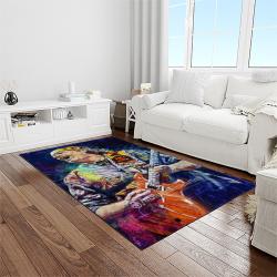 carlos santana guitarist rectangle area rug carpet for living room home room decor gift for friends light room clsn23