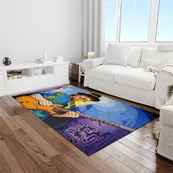 carlos santana guitarist rectangle area rug carpet for living room home room decor gift for friends light room clsn24
