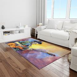 carlos santana guitarist rectangle area rug carpet for living room home room decor gift for friends light room clsn26