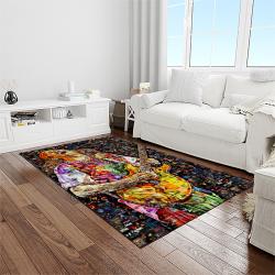 carlos santana guitarist rectangle area rug carpet for living room home room decor gift for friends light room clsn4