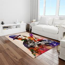 carlos santana guitarist rectangle area rug carpet for living room home room decor gift for friends light room clsn6
