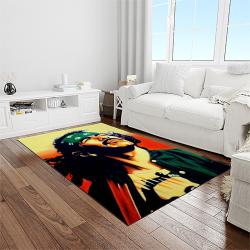 carlos santana guitarist rectangle area rug carpet for living room home room decor gift for friends light room clsn9