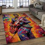 chuck berry guitarist song writer rectangle area rug carpet for living room home room decor gift for friends dark room cbr14